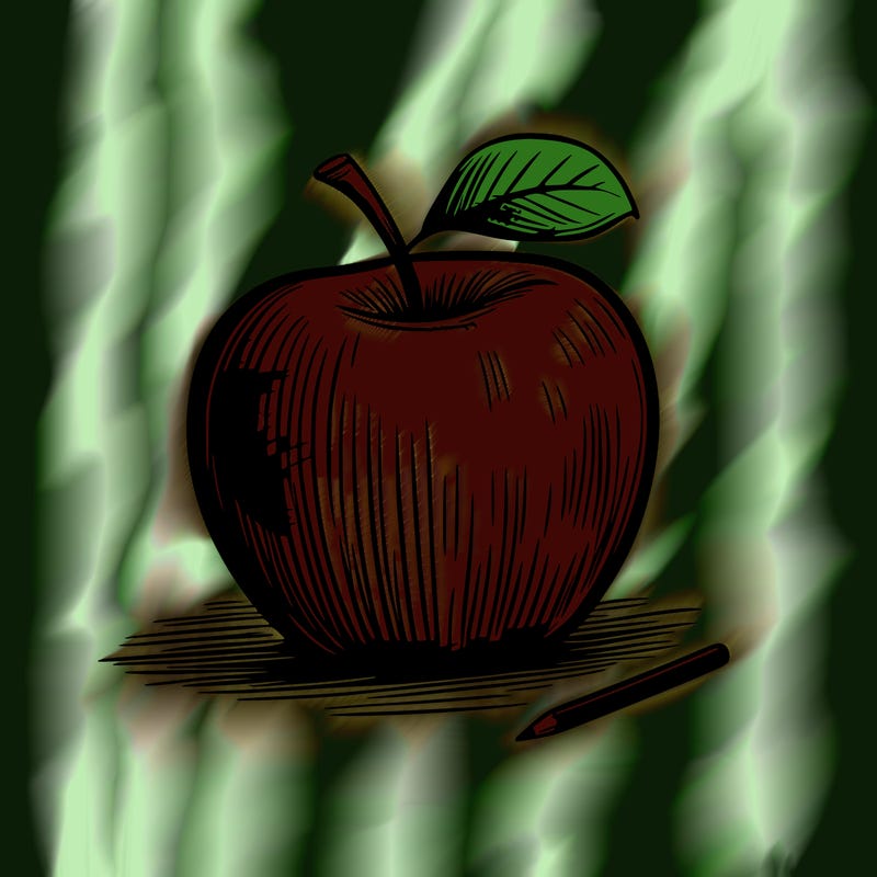 sketch of an apple