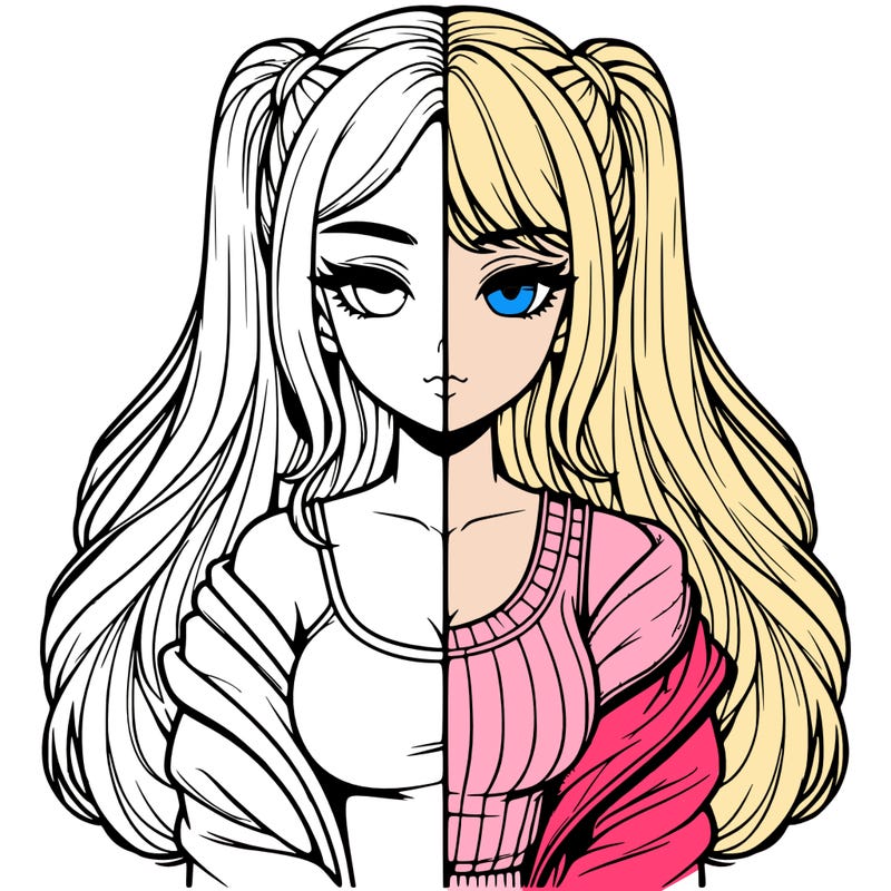 realistic girl split