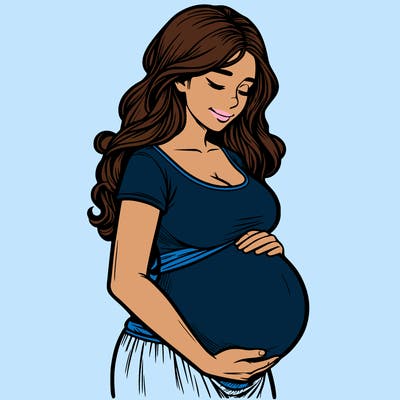 woman heavily pregnant realistic