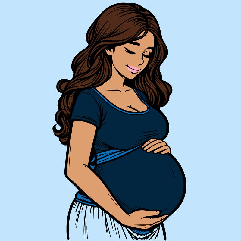 woman heavily pregnant realistic
