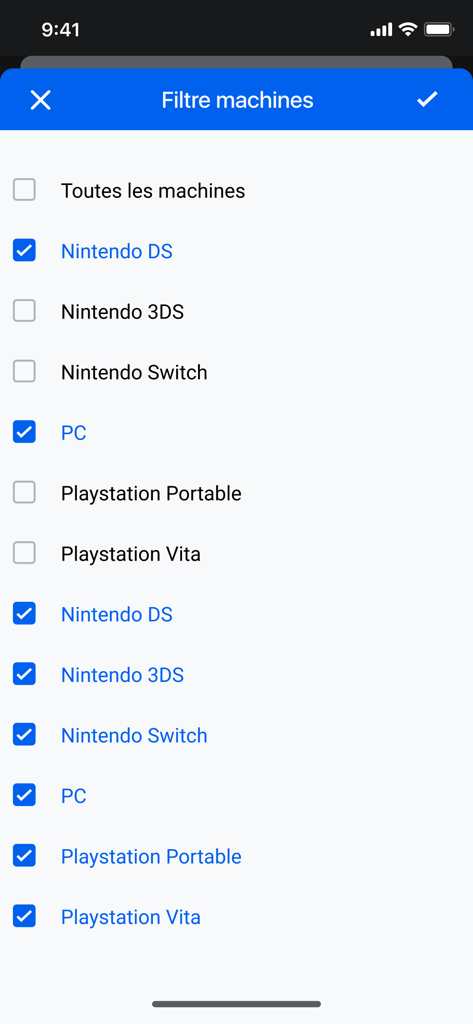 Jeuxvideo.com - PC & Consoles - Interface for selecting gaming platforms like Nintendo Switch and PC to filter news content