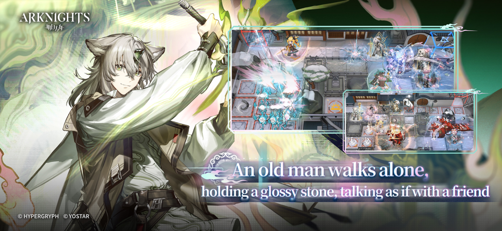 Arknights - Illustrations de personnages anime Arknights avec des aperçus du gameplay tactique de défense de tour