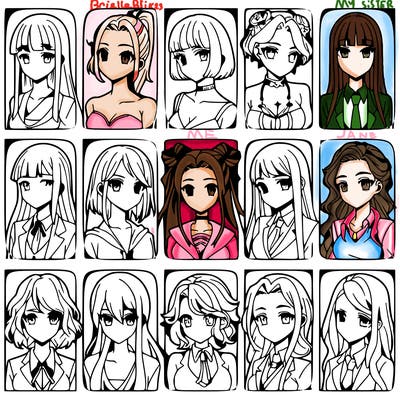 girls that look diffrent anime