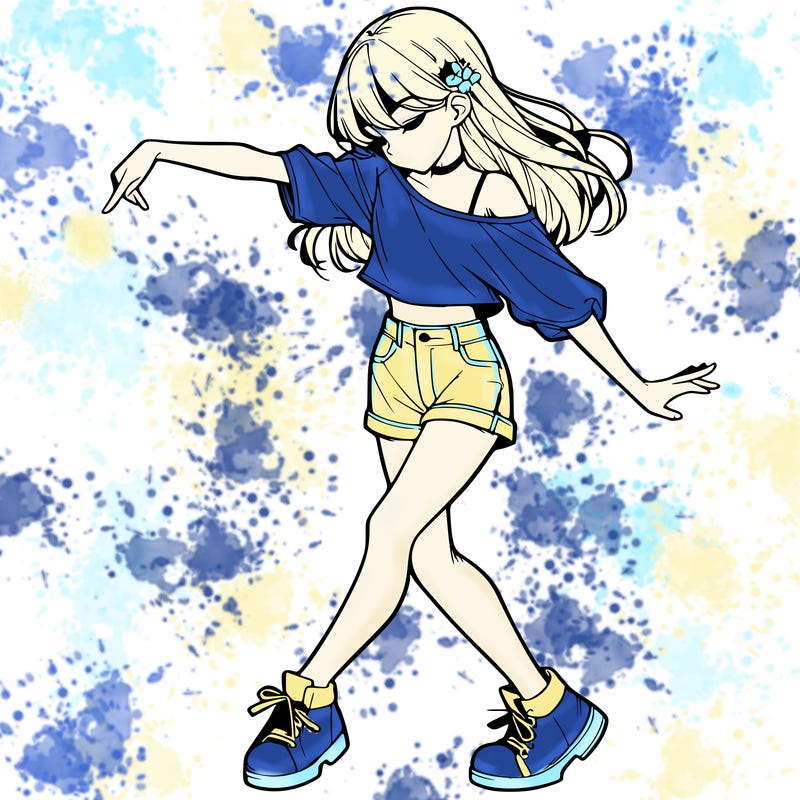 realistic girl danceing