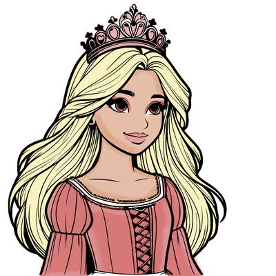 a realistic medieval princess with a tiara