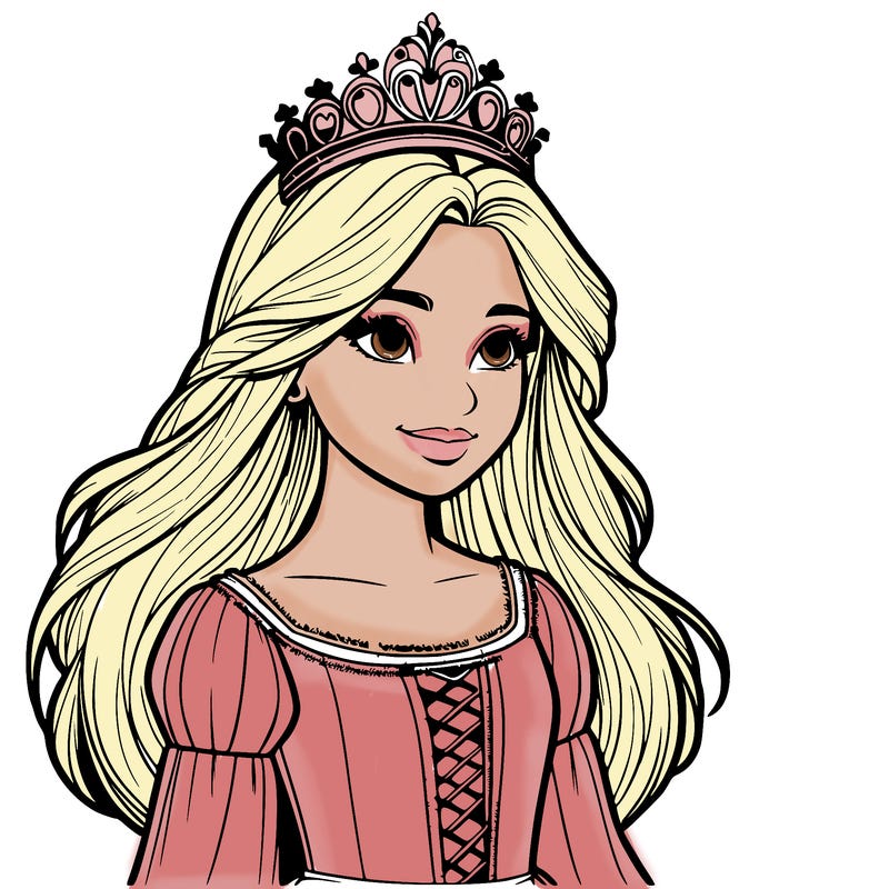 a realistic medieval princess with a tiara