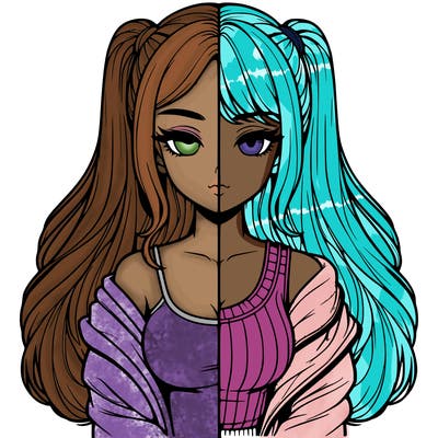 realistic girl split