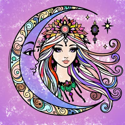 moon goddess realistic