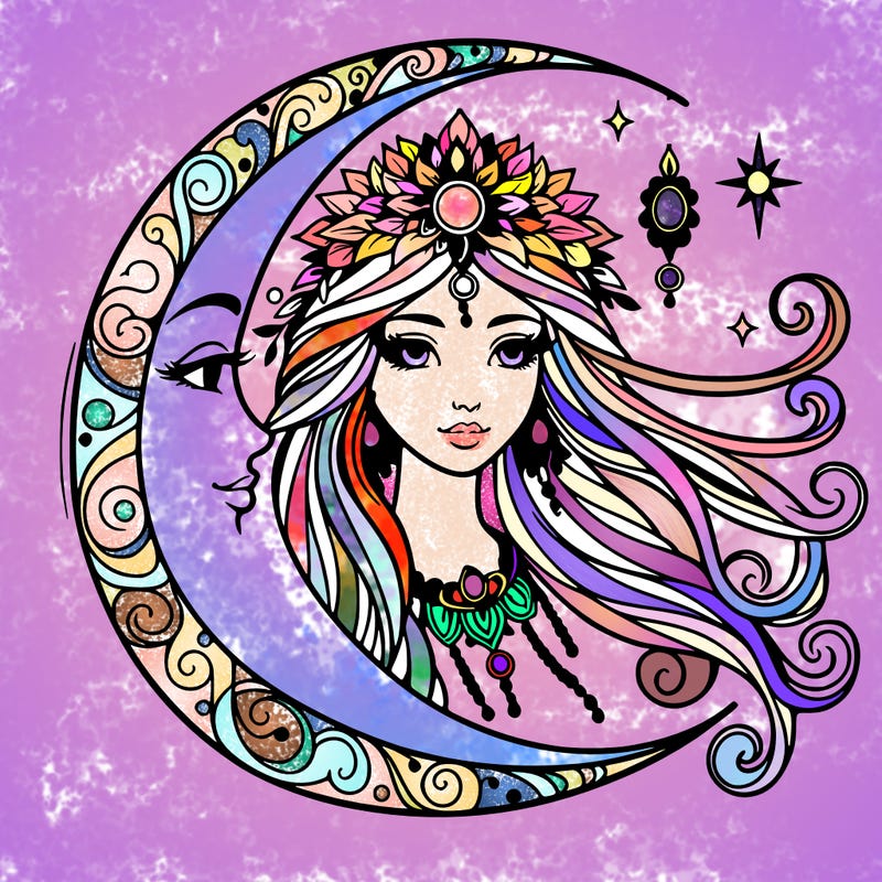 moon goddess realistic