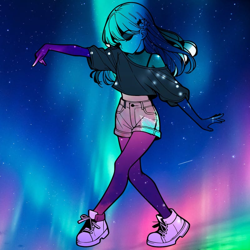 realistic girl danceing