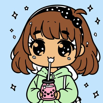 girl holding boba