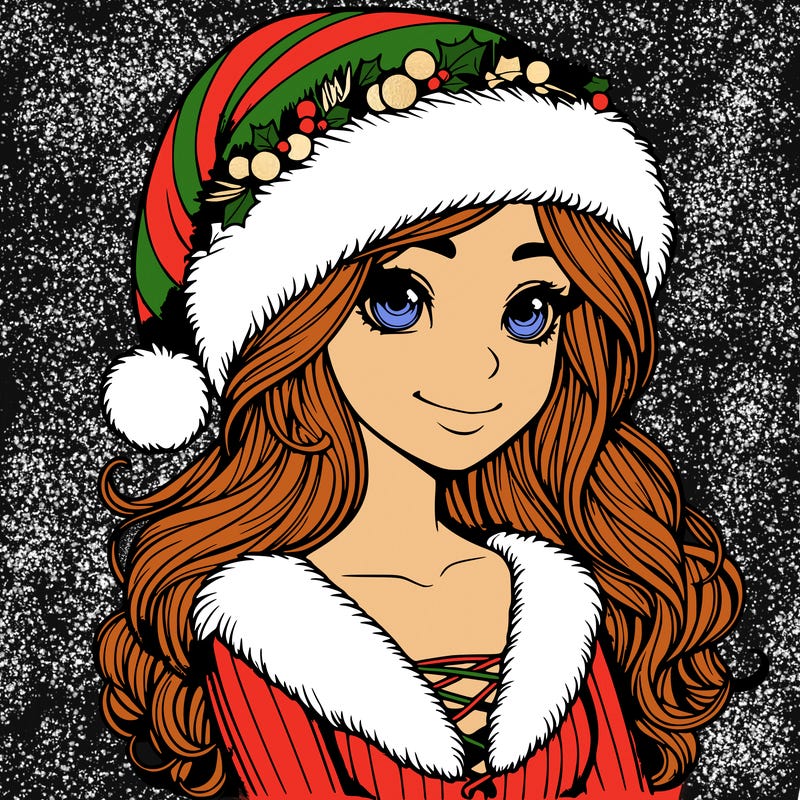 realistic christmas  girl