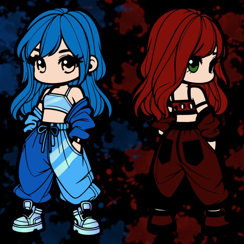 girl in crop top and baggy pants