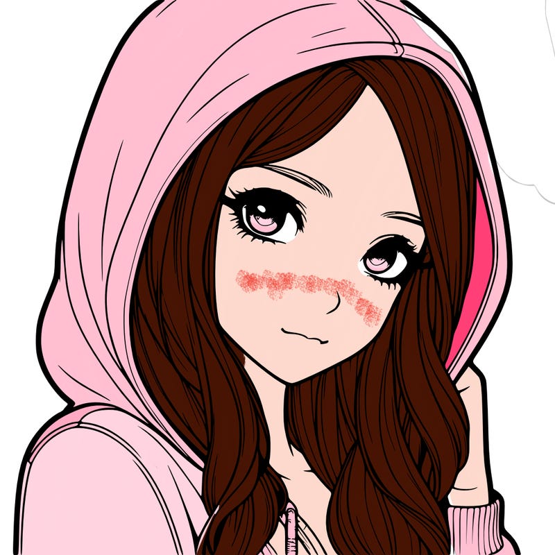 realistic adult girl with hoodie on