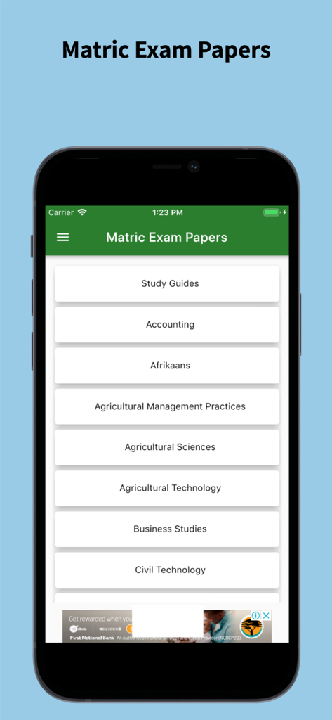 Matric Exam Papers