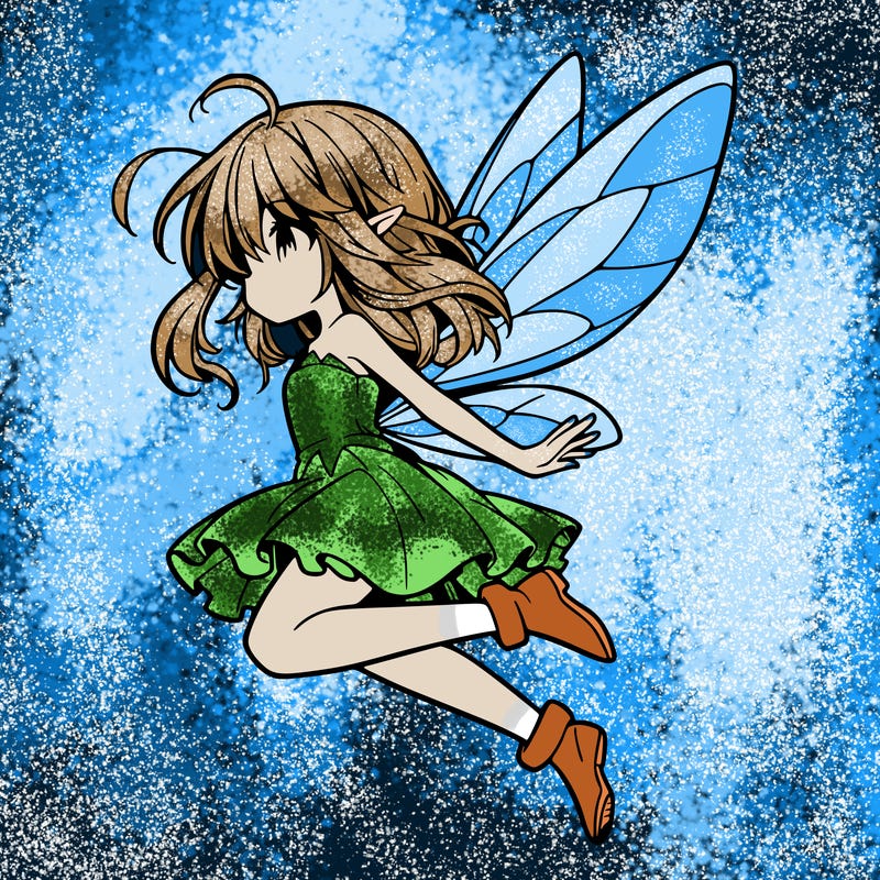 manga fairy flying