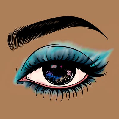 eye closed realistic