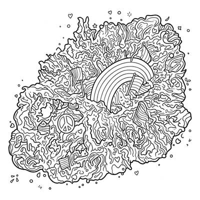 Embark on an interstellar journey of color with this extraordinary Crab Nebula coloring page, beautifully blended with the spirit of Pride Month. Discover a vibrant canvas where cosmic wonder meets symbols of love and acceptance, inviting you to express your creativity.