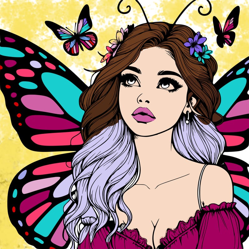 butterfly fairy realistic girl