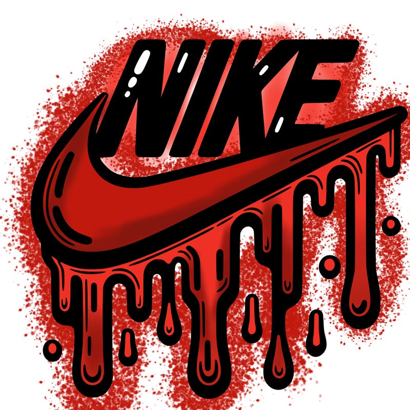 dripping nike logo