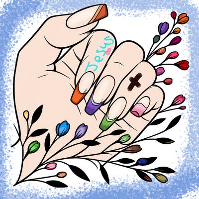 nails with french tip