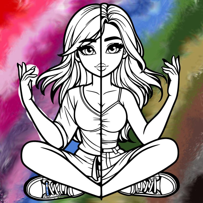 realistic girl split