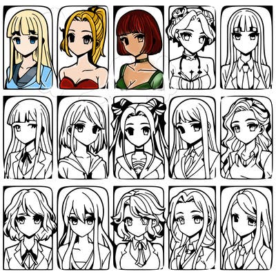 girls that look diffrent anime