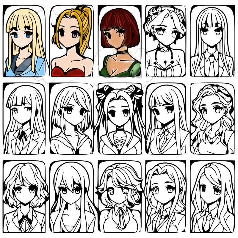 girls that look diffrent anime