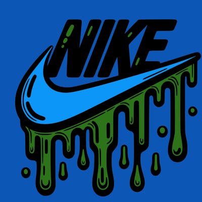dripping nike logo