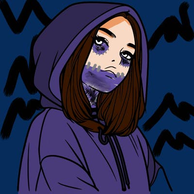 a realistic girl in a hoodie