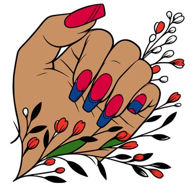 nails with french tip