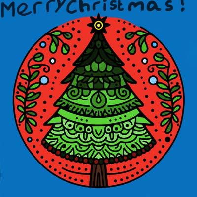 mandala sapin de noel