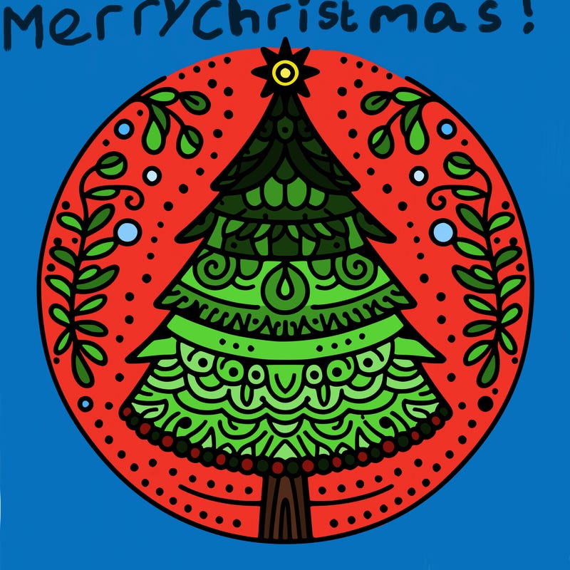 mandala sapin de noel