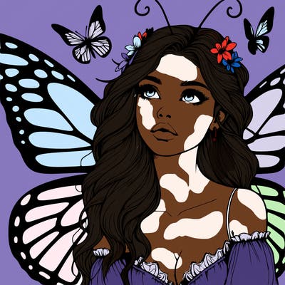 butterfly fairy realistic girl
