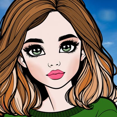 realistic girl whith cute eyes