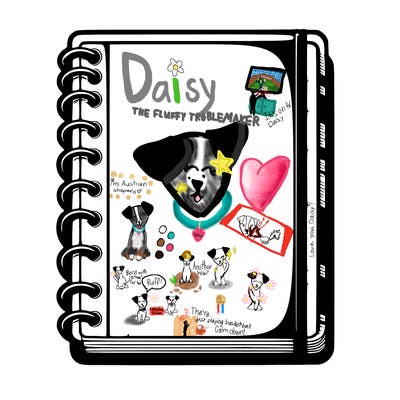 blank, realistic notebook