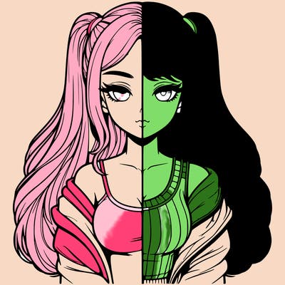 realistic girl split