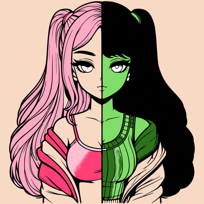 realistic girl split