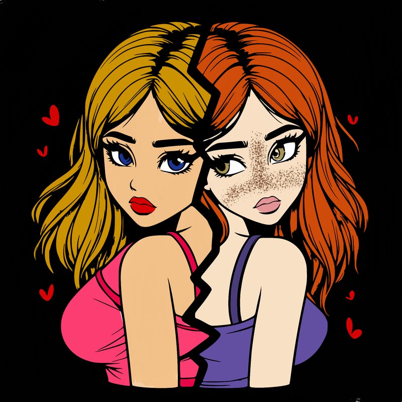 realistic girl split