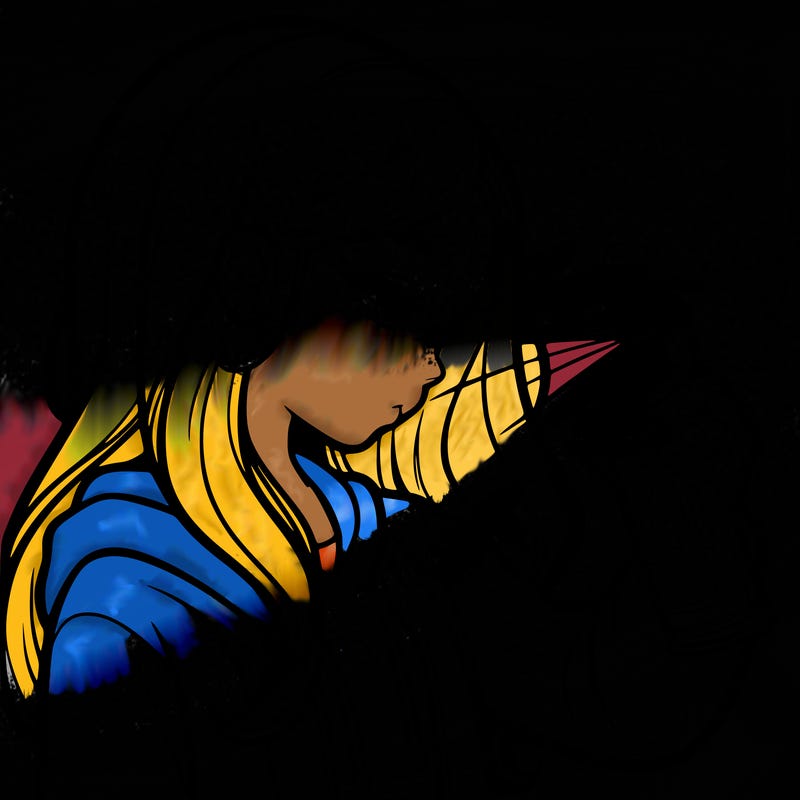 a realistic girl spray painting