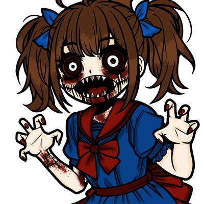 scary anime girl