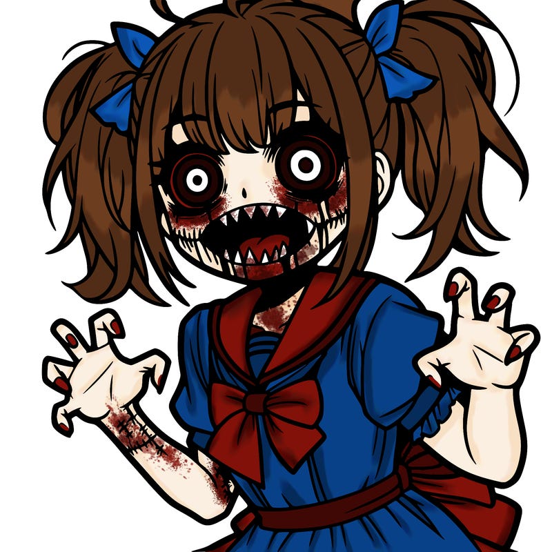 scary anime girl