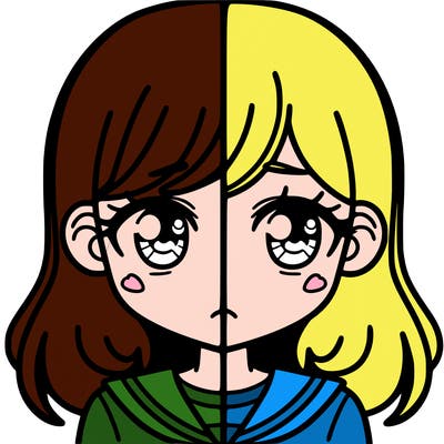 a split of a girl