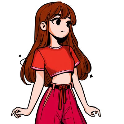 girl in a cute crop top