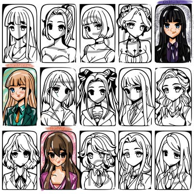 girls that look diffrent anime