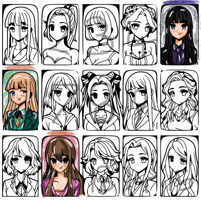 girls that look diffrent anime