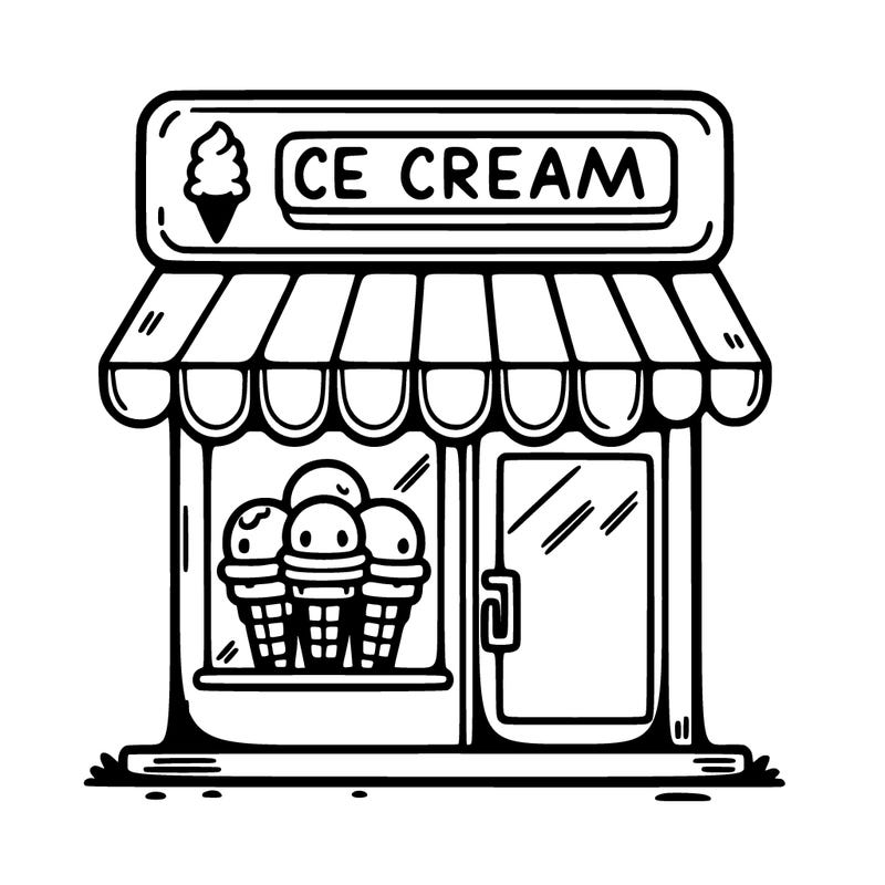 ice cream storefront