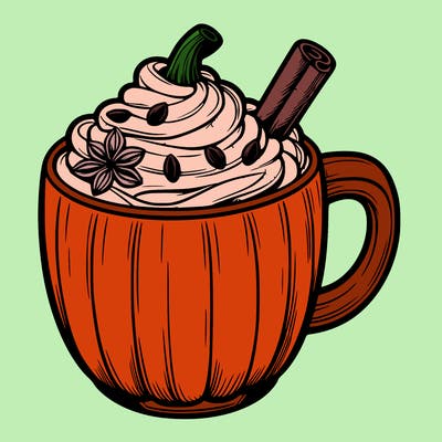 realistic pumpkin spice latte