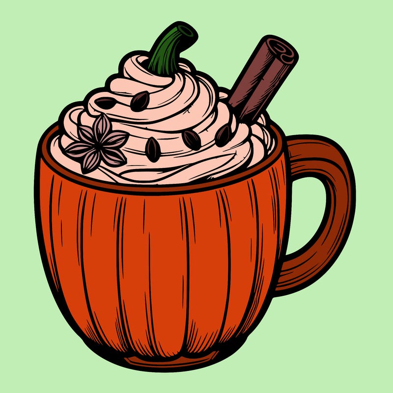 realistic pumpkin spice latte