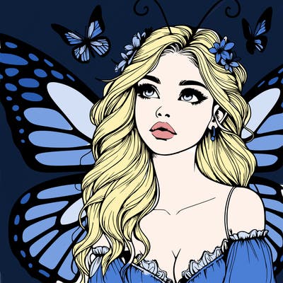 butterfly fairy realistic girl